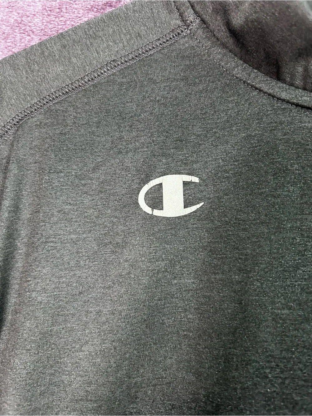 Champion Men’s Black Long-Sleeve Quarter-Zip Rash Guard